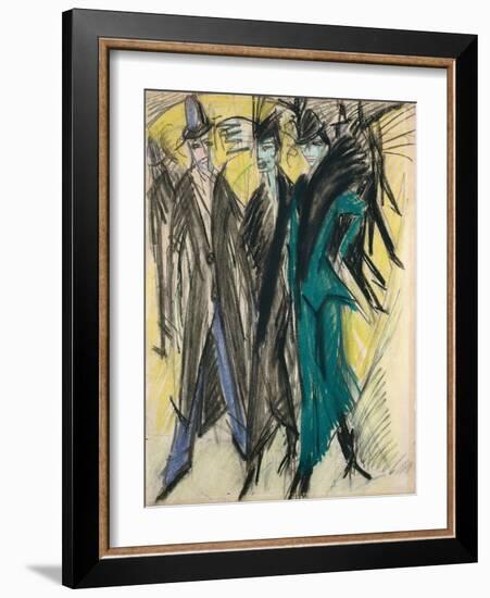 Berlin Street Scene-Ernst Ludwig Kirchner-Framed Giclee Print