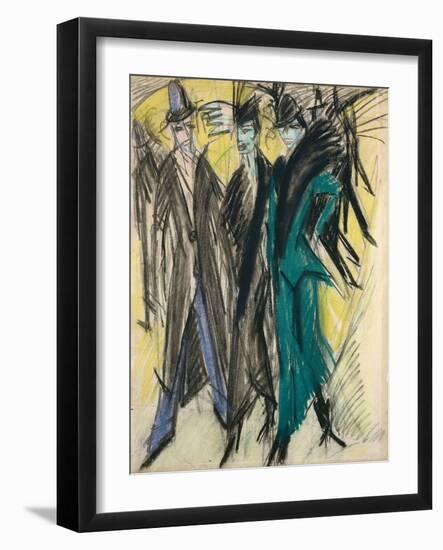 Berlin Street Scene-Ernst Ludwig Kirchner-Framed Giclee Print