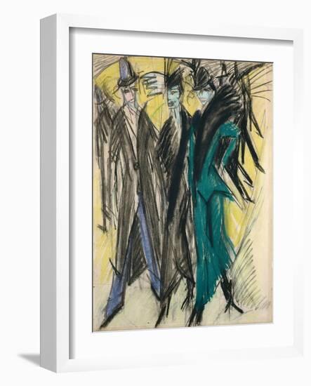 Berlin Street Scene-Ernst Ludwig Kirchner-Framed Giclee Print