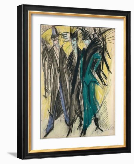 Berlin Street Scene-Ernst Ludwig Kirchner-Framed Giclee Print