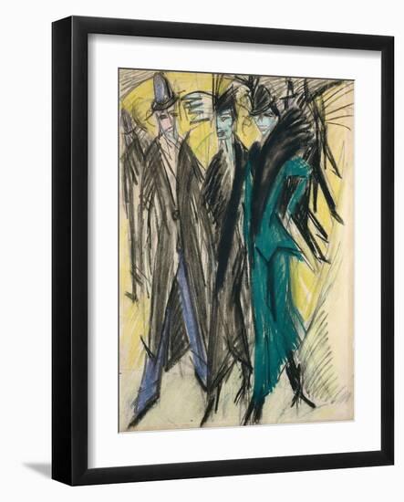 Berlin Street-Ernst Ludwig Kirchner-Framed Giclee Print