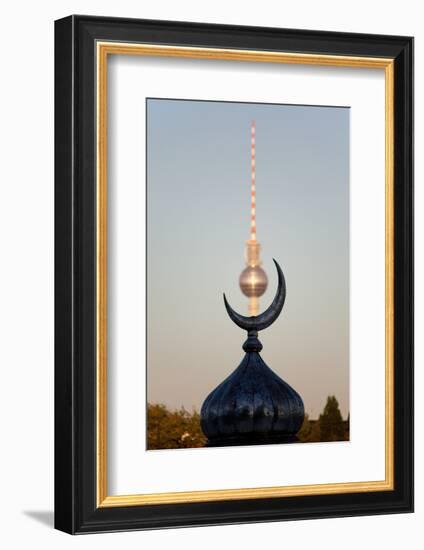 Berlin, Television Tower, Cupola with Half Moon-Catharina Lux-Framed Photographic Print