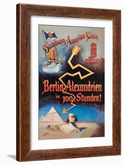 Berlin to Alexandria in 100 Hours on the Hamburg-Amerika Cruise Line-null-Framed Art Print