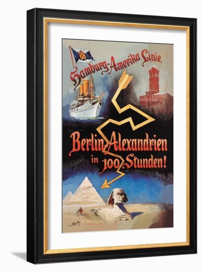 Berlin to Alexandria in 100 Hours on the Hamburg-Amerika Cruise Line-null-Framed Art Print