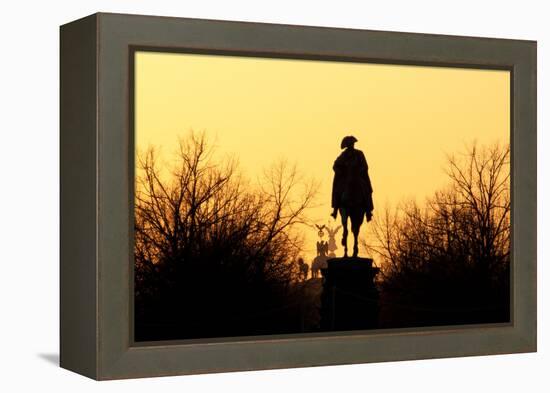 Berlin, Unter Den Linden, Equestrian Statue Frederick the Great, Quadriga, Victoria-Catharina Lux-Framed Premier Image Canvas