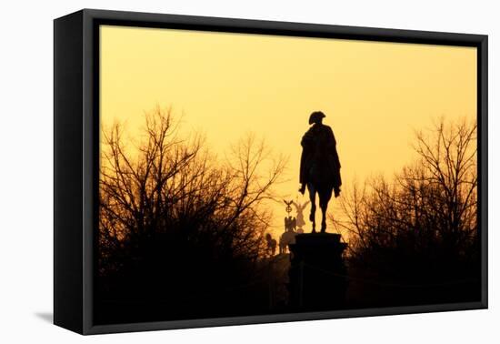 Berlin, Unter Den Linden, Equestrian Statue Frederick the Great, Quadriga, Victoria-Catharina Lux-Framed Premier Image Canvas