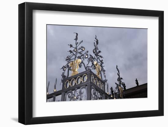 Berlin, Unter Den Linden, Humboldt University, Fence, Ornament-Catharina Lux-Framed Photographic Print