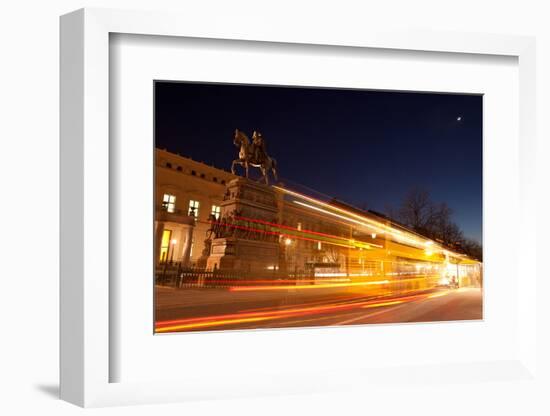 Berlin, Unter Den Linden, Monument Frederick the Great, Night Photography-Catharina Lux-Framed Photographic Print