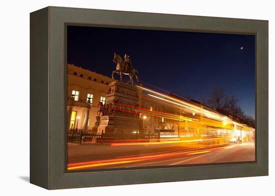 Berlin, Unter Den Linden, Monument Frederick the Great, Night Photography-Catharina Lux-Framed Premier Image Canvas