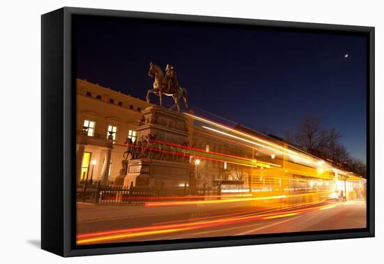 Berlin, Unter Den Linden, Monument Frederick the Great, Night Photography-Catharina Lux-Framed Premier Image Canvas