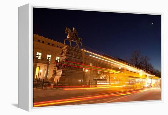 Berlin, Unter Den Linden, Monument Frederick the Great, Night Photography-Catharina Lux-Framed Premier Image Canvas