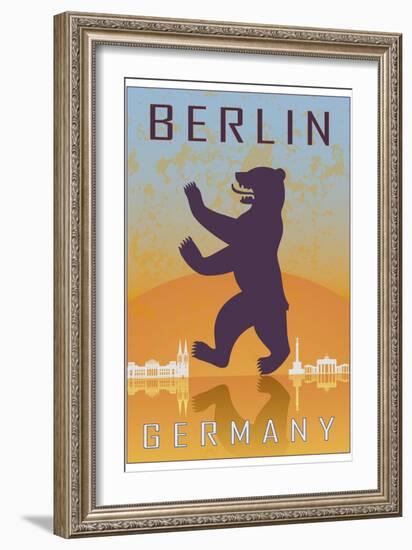 Berlin Vintage Poster-paulrommer-Framed Art Print