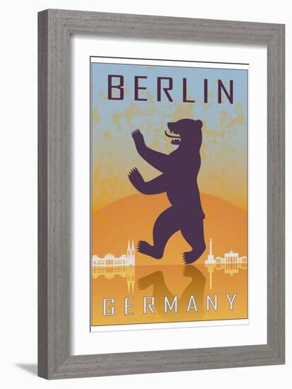 Berlin Vintage Poster-paulrommer-Framed Art Print