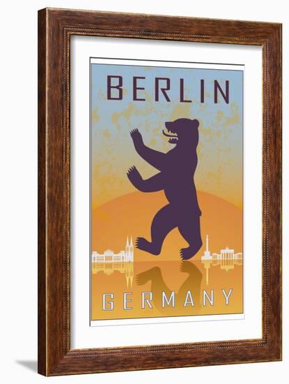 Berlin Vintage Poster-paulrommer-Framed Art Print