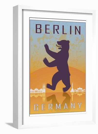 Berlin Vintage Poster-paulrommer-Framed Art Print