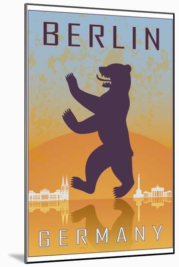 Berlin Vintage Poster-paulrommer-Mounted Art Print