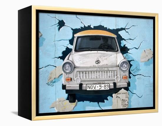 Berlin Wall Mural, East Side Gallery, Berlin, Germany-Martin Moos-Framed Premier Image Canvas