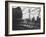 Berlin Wall Stretches Divisionally Between Buildings That Were Once on Common Ground-Paul Schutzer-Framed Photographic Print