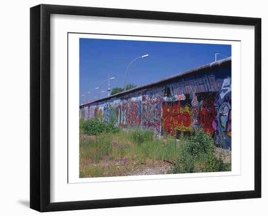 Berlin Wall TV tower Berlin-null-Framed Art Print