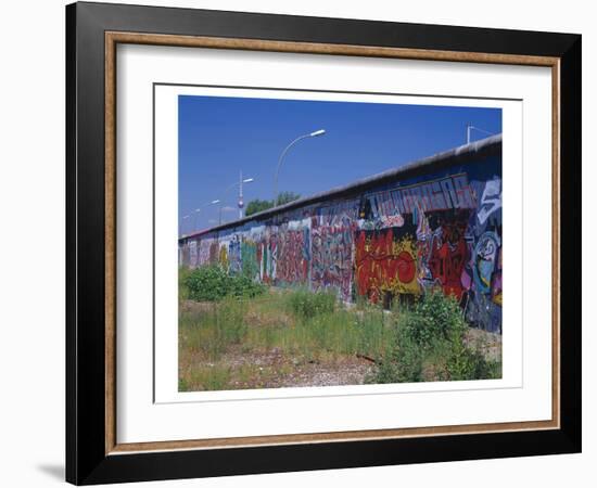 Berlin Wall TV tower Berlin-null-Framed Art Print