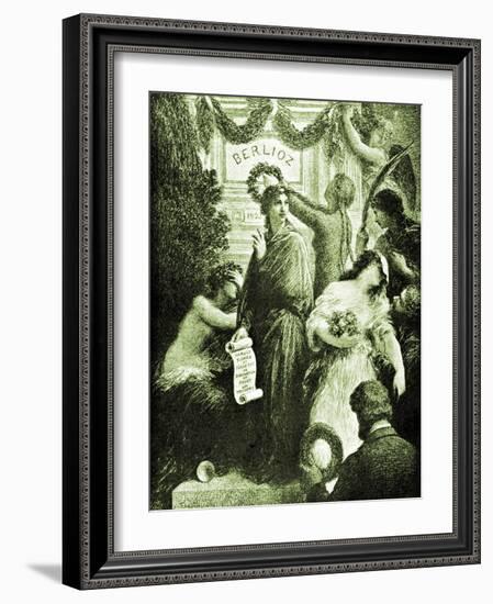 Berlioz memorial picture by-Henri Fantin-Latour-Framed Giclee Print