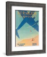 Bermuda in 5 Hours - Pan American Airways - Imperial Airways-Paul George Lawler-Framed Art Print