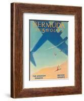 Bermuda in 5 Hours - Pan American Airways - Imperial Airways-Paul George Lawler-Framed Art Print