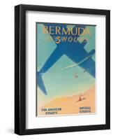 Bermuda in 5 Hours - Pan American Airways - Imperial Airways-Paul George Lawler-Framed Art Print