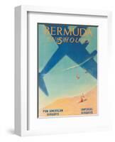 Bermuda in 5 Hours - Pan American Airways - Imperial Airways-Paul George Lawler-Framed Art Print