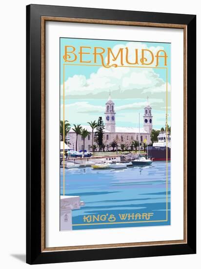Bermuda - King's Wharf-Lantern Press-Framed Art Print