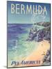 Bermuda - Pan American World Airways - Vintage Airline Travel Poster, 1953-Loweree-Mounted Art Print