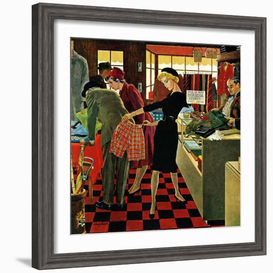 "Bermuda Shorts," March 12, 1960-George Hughes-Framed Giclee Print