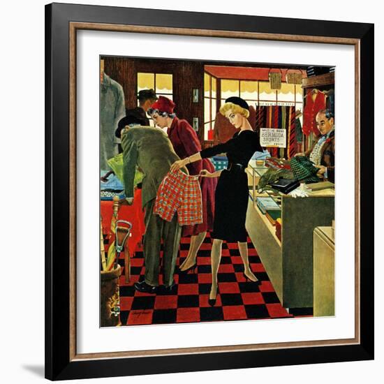 "Bermuda Shorts," March 12, 1960-George Hughes-Framed Giclee Print