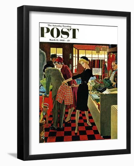 "Bermuda Shorts," Saturday Evening Post Cover, March 12, 1960-George Hughes-Framed Giclee Print