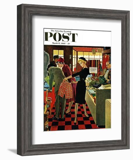 "Bermuda Shorts," Saturday Evening Post Cover, March 12, 1960-George Hughes-Framed Giclee Print