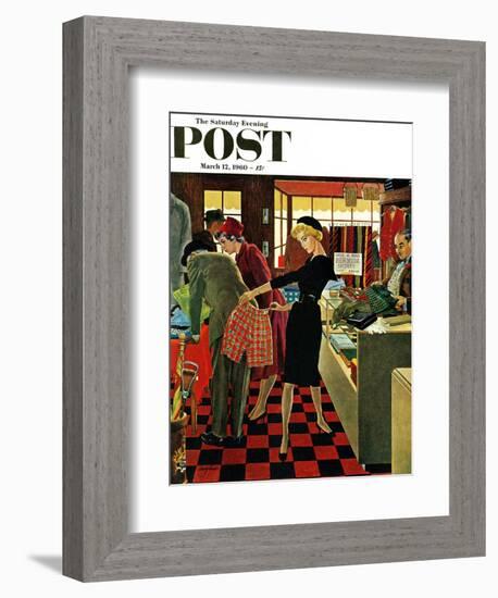 "Bermuda Shorts," Saturday Evening Post Cover, March 12, 1960-George Hughes-Framed Giclee Print