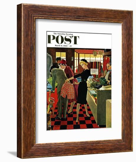 "Bermuda Shorts," Saturday Evening Post Cover, March 12, 1960-George Hughes-Framed Giclee Print