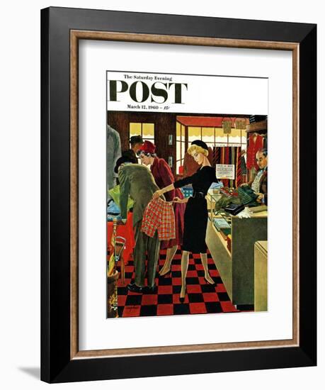 "Bermuda Shorts," Saturday Evening Post Cover, March 12, 1960-George Hughes-Framed Giclee Print