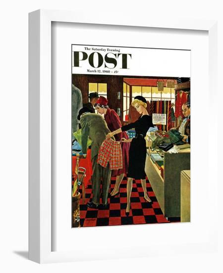 "Bermuda Shorts," Saturday Evening Post Cover, March 12, 1960-George Hughes-Framed Giclee Print