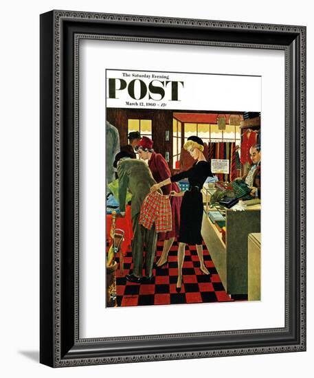 "Bermuda Shorts," Saturday Evening Post Cover, March 12, 1960-George Hughes-Framed Giclee Print