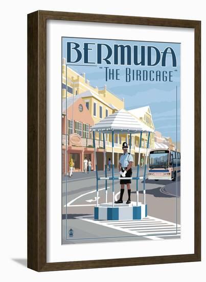 Bermuda - The Birdcage-Lantern Press-Framed Art Print