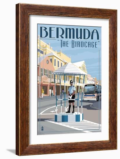 Bermuda - The Birdcage-Lantern Press-Framed Art Print