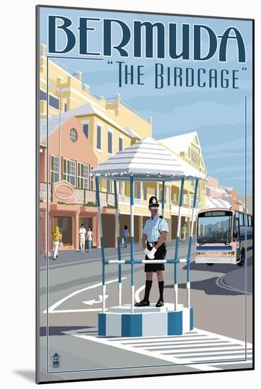 Bermuda - The Birdcage-Lantern Press-Mounted Art Print