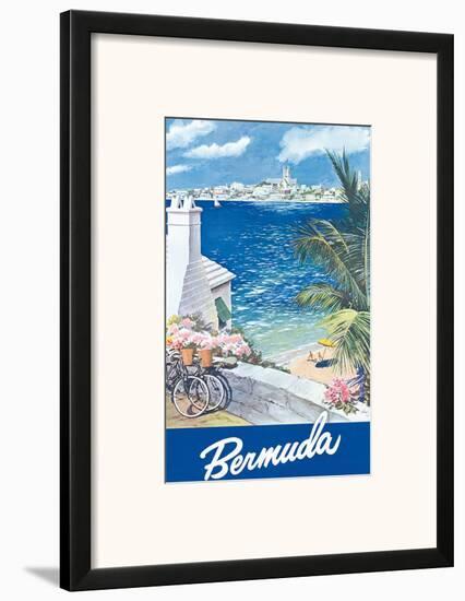 Bermuda Travel Poster c.1950s-null-Framed Art Print