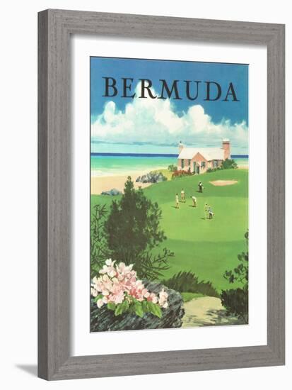 Bermuda Travel Poster-Found Image Press-Framed Giclee Print