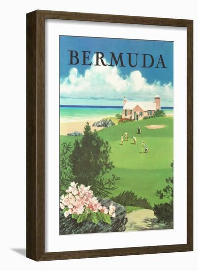 Bermuda Travel Poster-Found Image Press-Framed Giclee Print