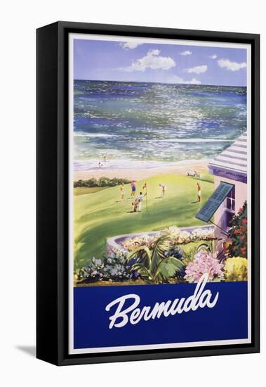 Bermuda Travel Poster-null-Framed Premier Image Canvas