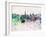 Bern Skyline in Watercolor Background-paulrommer-Framed Art Print