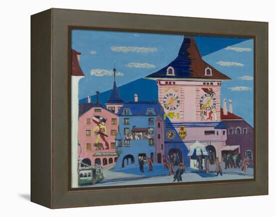 Bern with Belltower, 1935-Ernst Ludwig Kirchner-Framed Premier Image Canvas