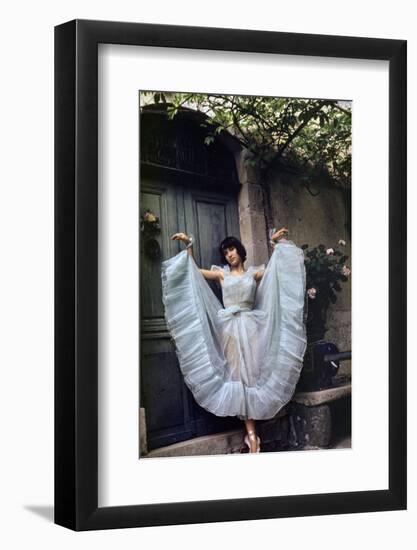 Bernadette Lafont, as young woman, dancer, Nimes, c. 1955 (photo)-null-Framed Photo